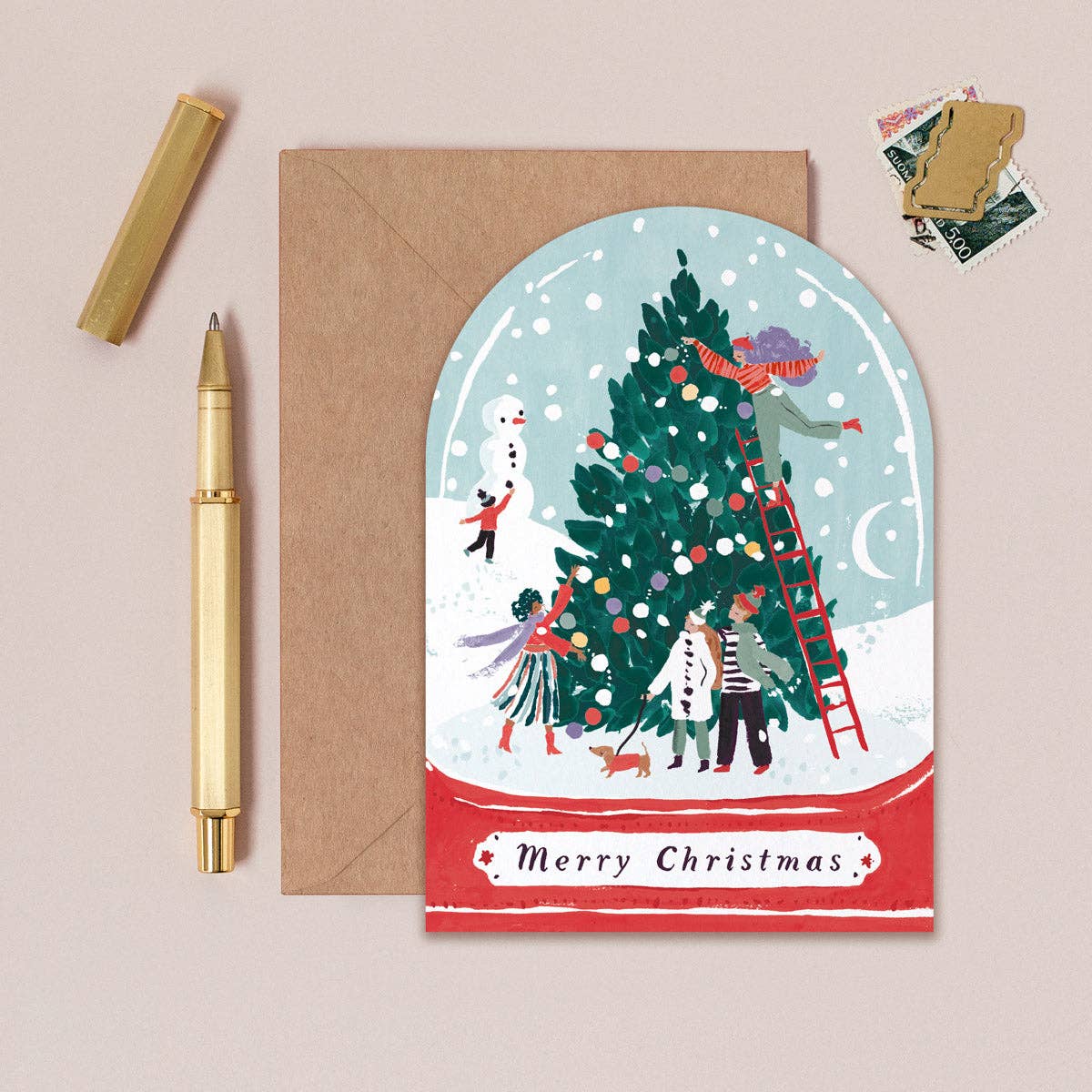 Snowglobe Christmas Card
