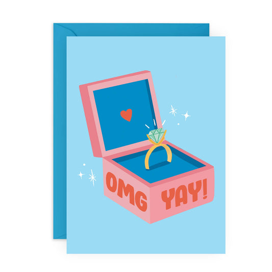 OMG YAY ENGAGEMENT RING Cute Engagement Card
