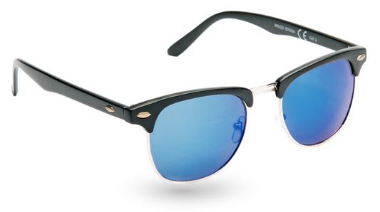 Woodstock Retro Brow Line Unisex Sunglasses