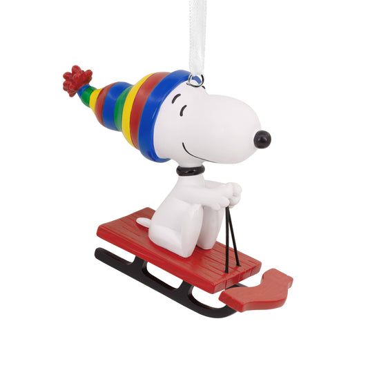 Peanuts Snoopy On Sled Ornament
