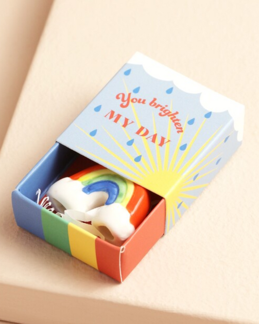 Rainbow Tiny Ceramic Token In Matchbox