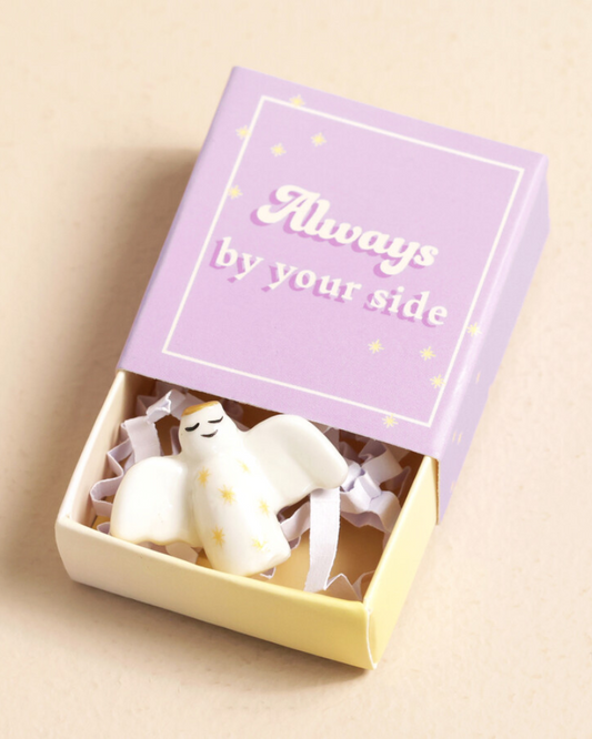 Angel Tiny Ceramic Token In Matchbox