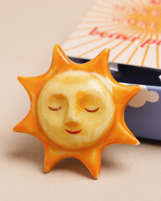 Sunshine Tiny Ceramic Token In Matchbox