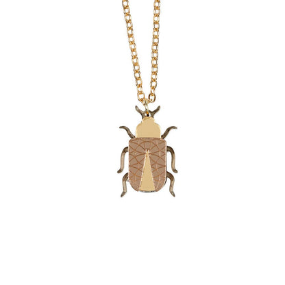 Insect Charm Necklace in Gold & Bronze