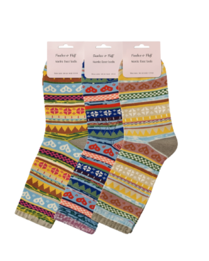 Nordic Design Short Wool Blend Boot Socks Assorted