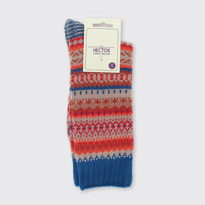 Men's Fair Isle Socks in Red