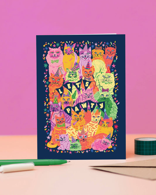 Let's Pawty Birthday Card