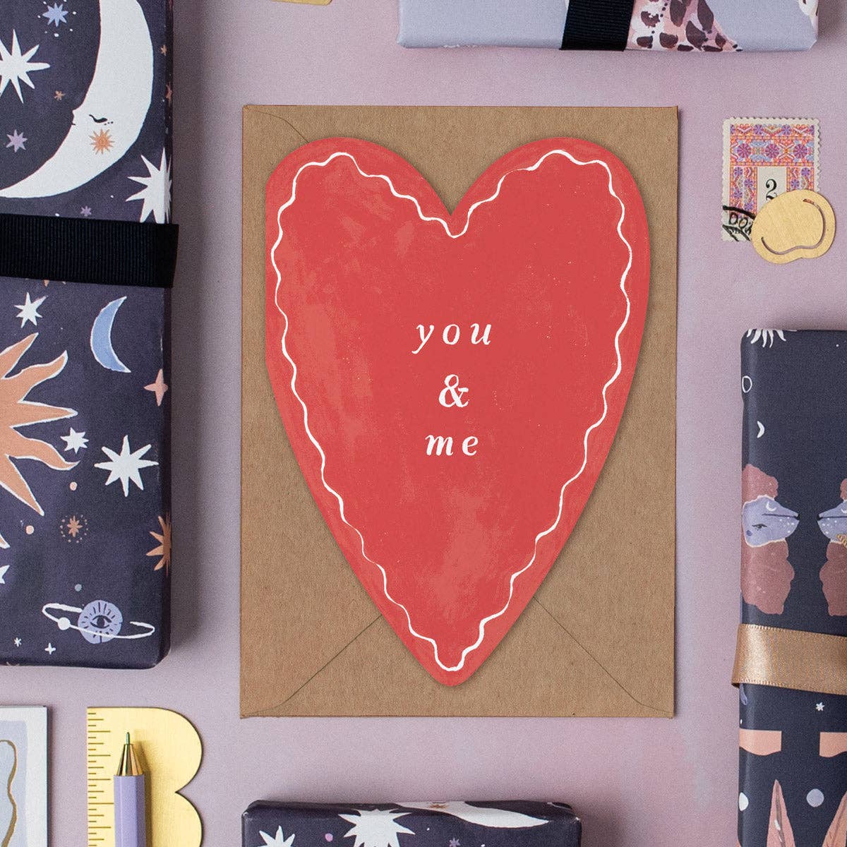 You & Me Heart Card | Anniversary Cards | Valentines Cards