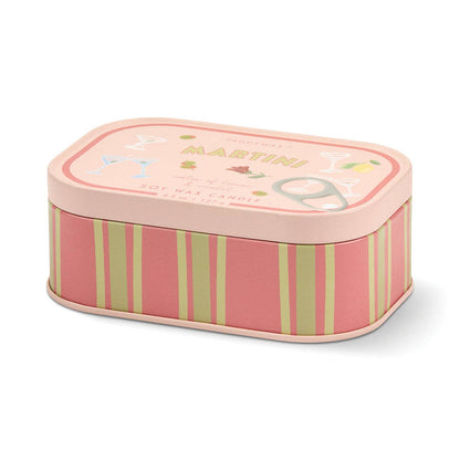 Martini Lemon And Violet Bistro Tin Candle By Paddywax