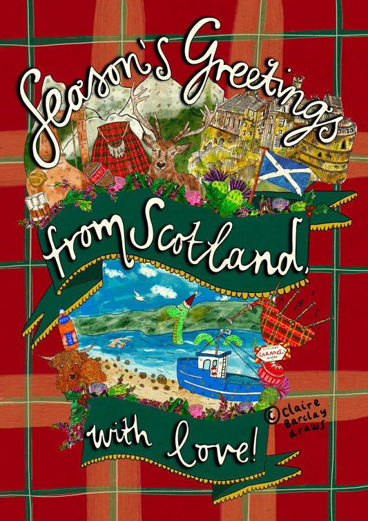 Seasons Greetings from Scotland Christmas Card