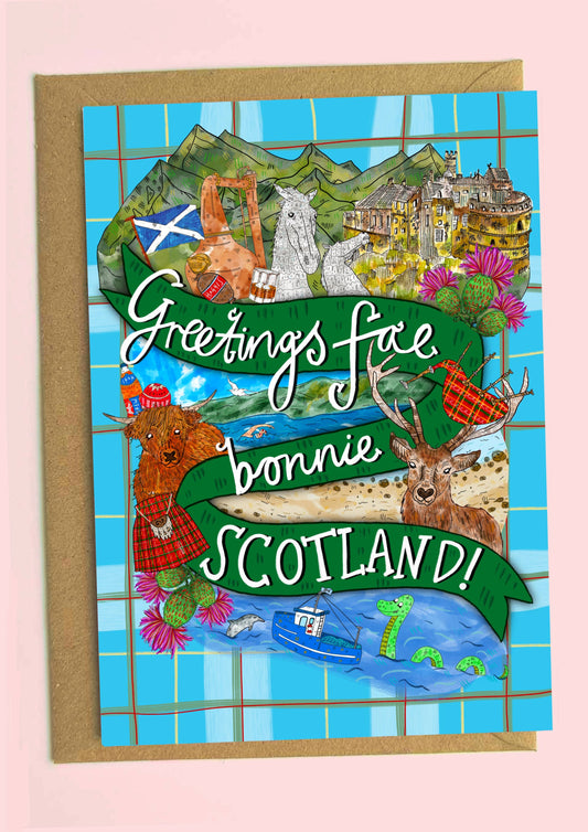 Greetings fae Bonnie Scotland! Scottish Greeting Card