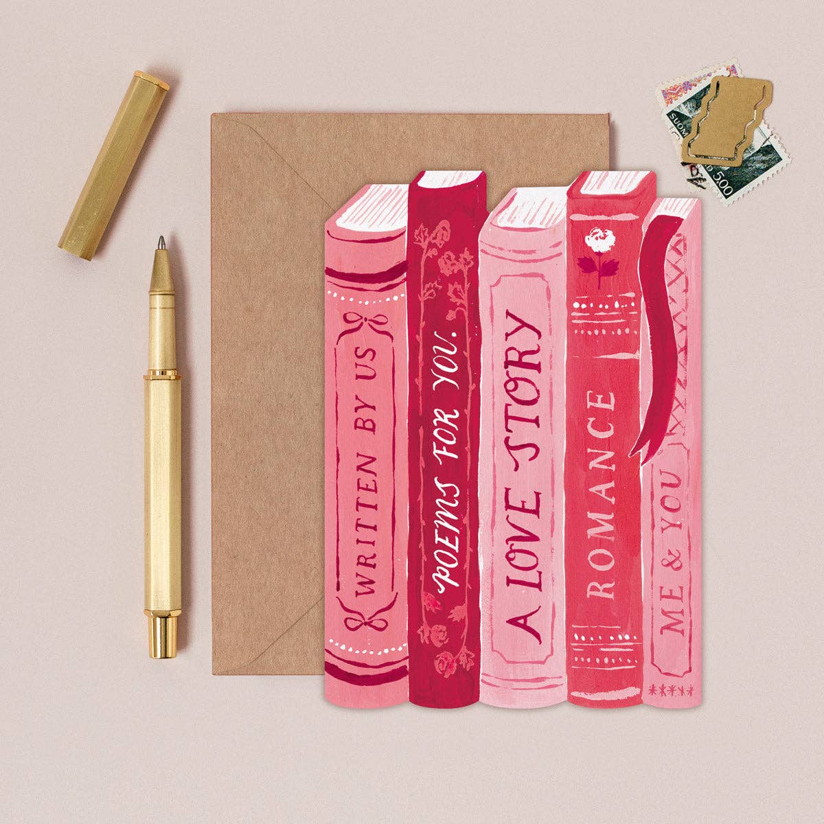 Love Story Books Greeting Card