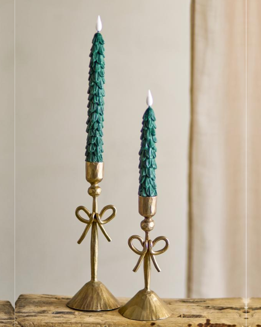 Ponzo Fir Tree LED Dinner Candles Set Of Two