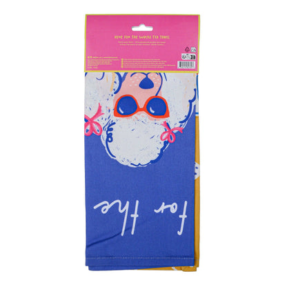Here For The Snacks Poodle Hijinx Tea Towel