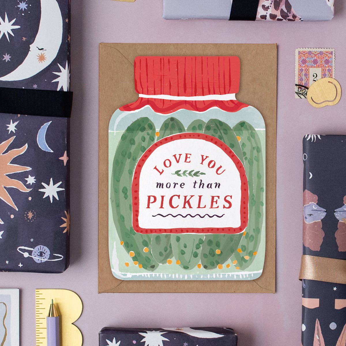 Love You More Than Pickles Greeting Card