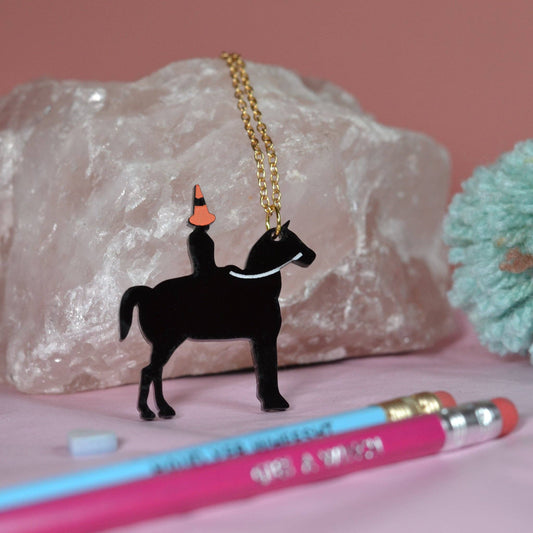 Wee Duke of Wellington With Traffic Cone Necklace
