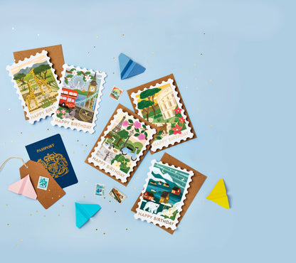 Loch Ness  Stamp Birthday Card