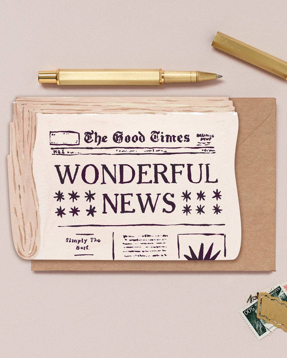 Newspaper Congratulations Greeting Card