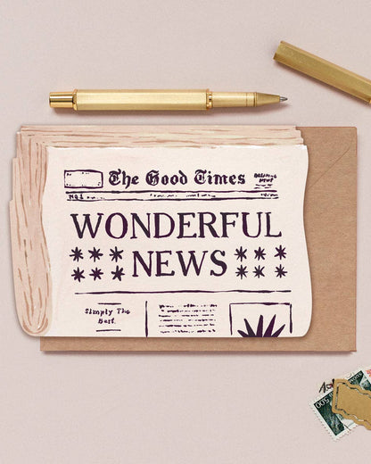 Newspaper Congratulations Greeting Card