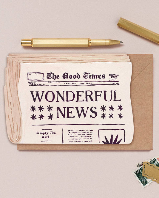 Newspaper Congratulations Greeting Card