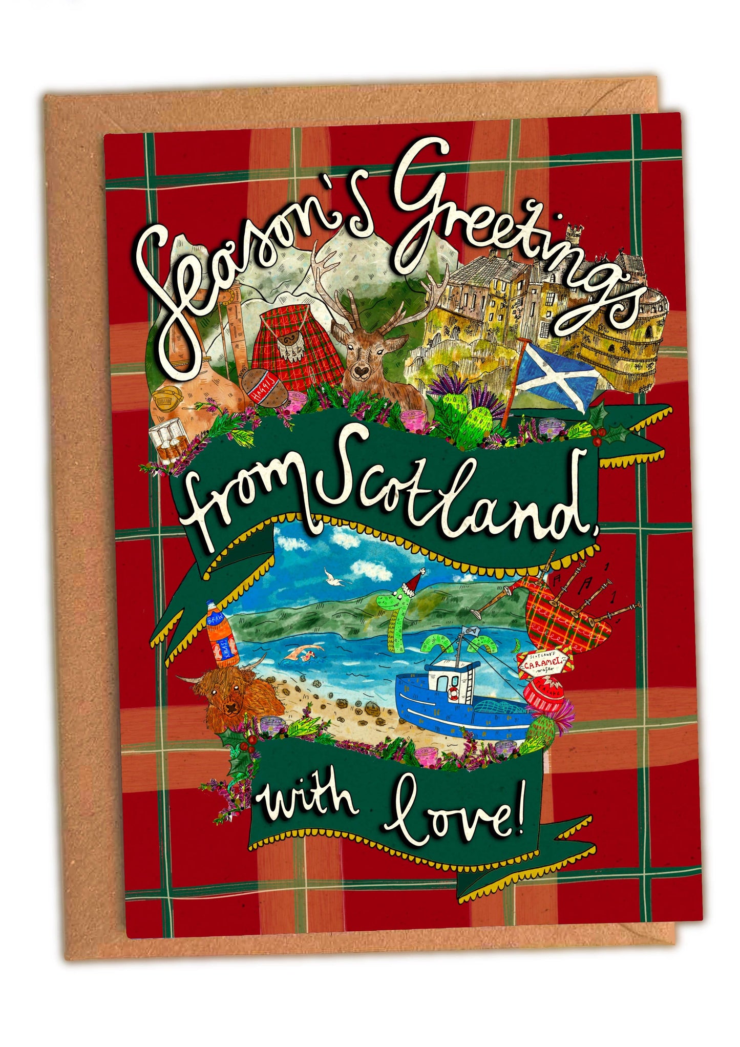 Seasons Greetings from Scotland Christmas Card