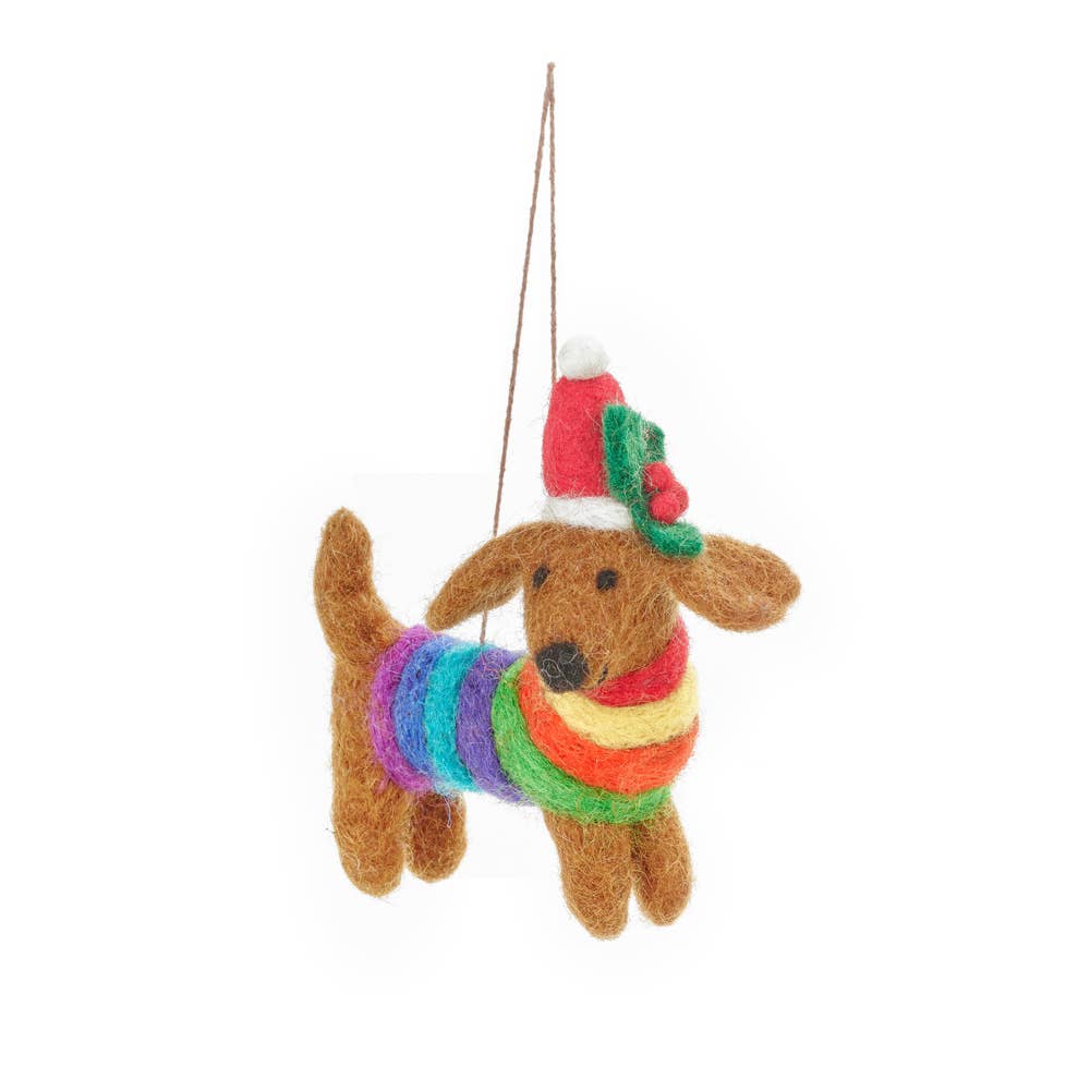 Rainbow Dog Pride Christmas Dec