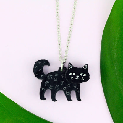 Black Cat Charm Necklace