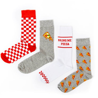 Pizza Box Unisex Socks Gift Set Of 4 Pairs