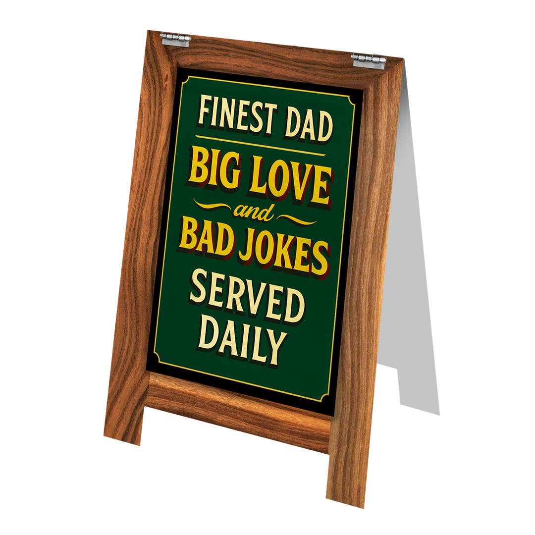 Finest Dad Sandwich Board Greeting Card