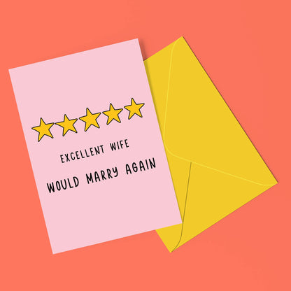 Excellent Wife Anniversary Card