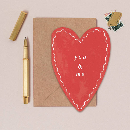 You & Me Heart Card | Anniversary Cards | Valentines Cards