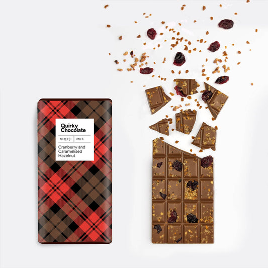 Tartan Cranberry & Hazelnut Chocolate Bar