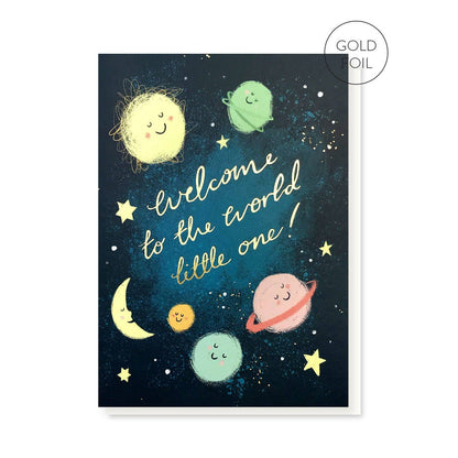 Welcome Little One New Baby Foiled Card