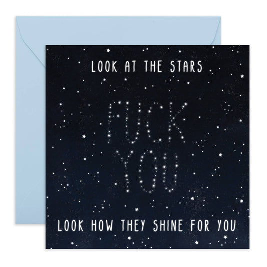 LOOK AT THE STARS Naughty Card