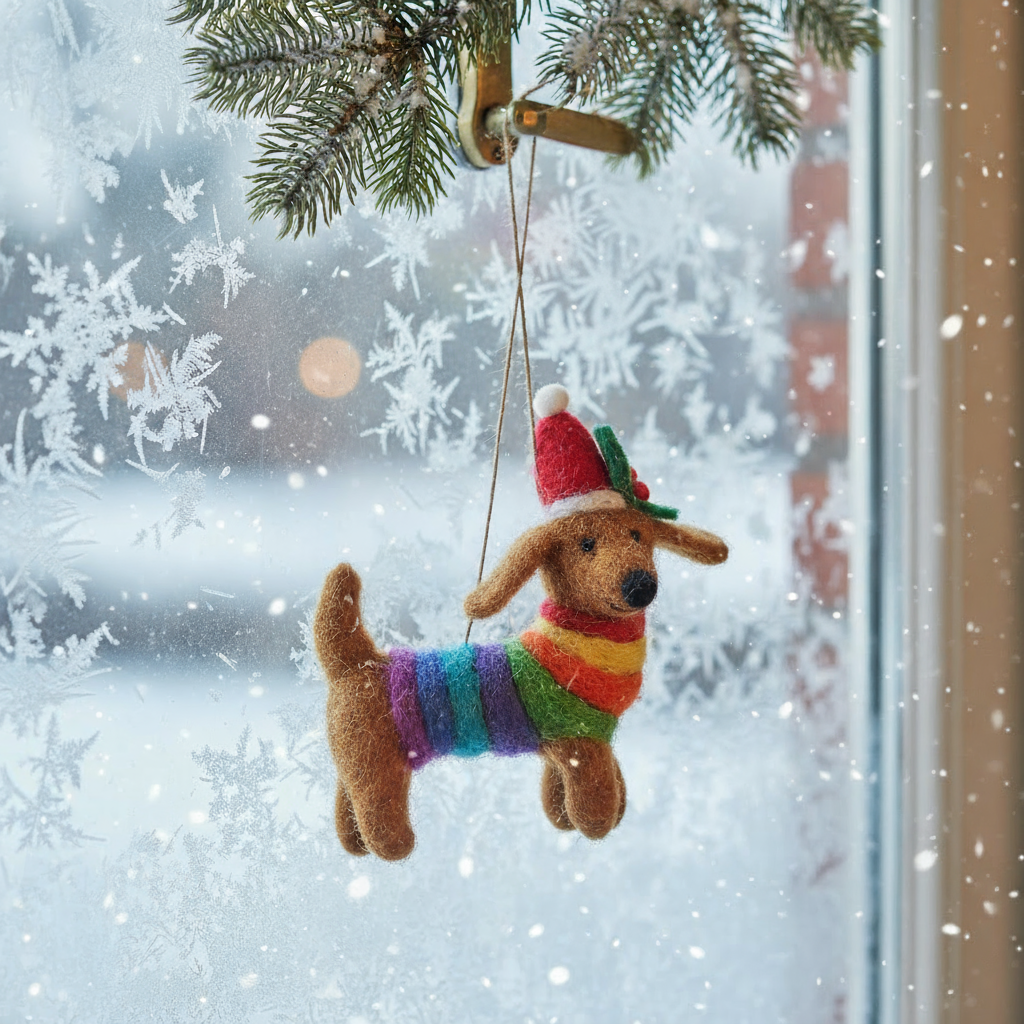 Rainbow Dog Pride Christmas Dec