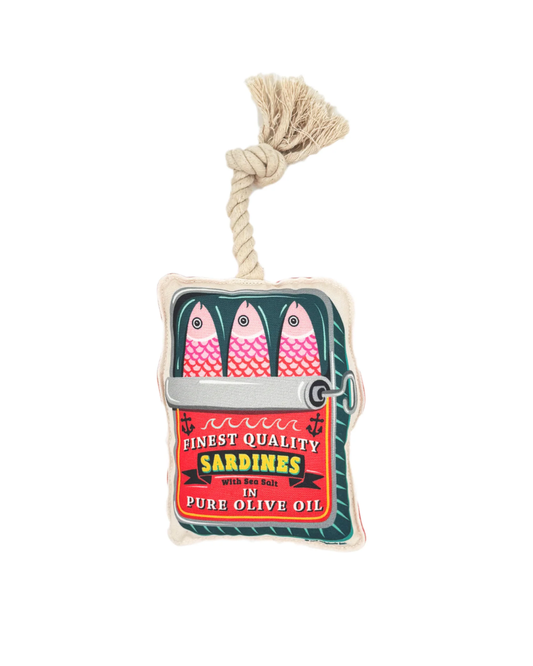 Sardines Tin Pet Toy Rope By Speckle And Spot