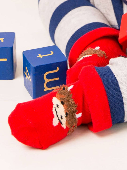 Hamish Highland Cow Fluffy Socks: 6-12 Months
