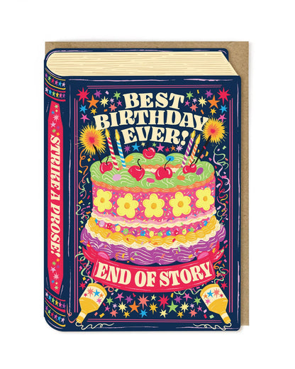 Birthday Book Best Story Ever Die Cut Greeting Card