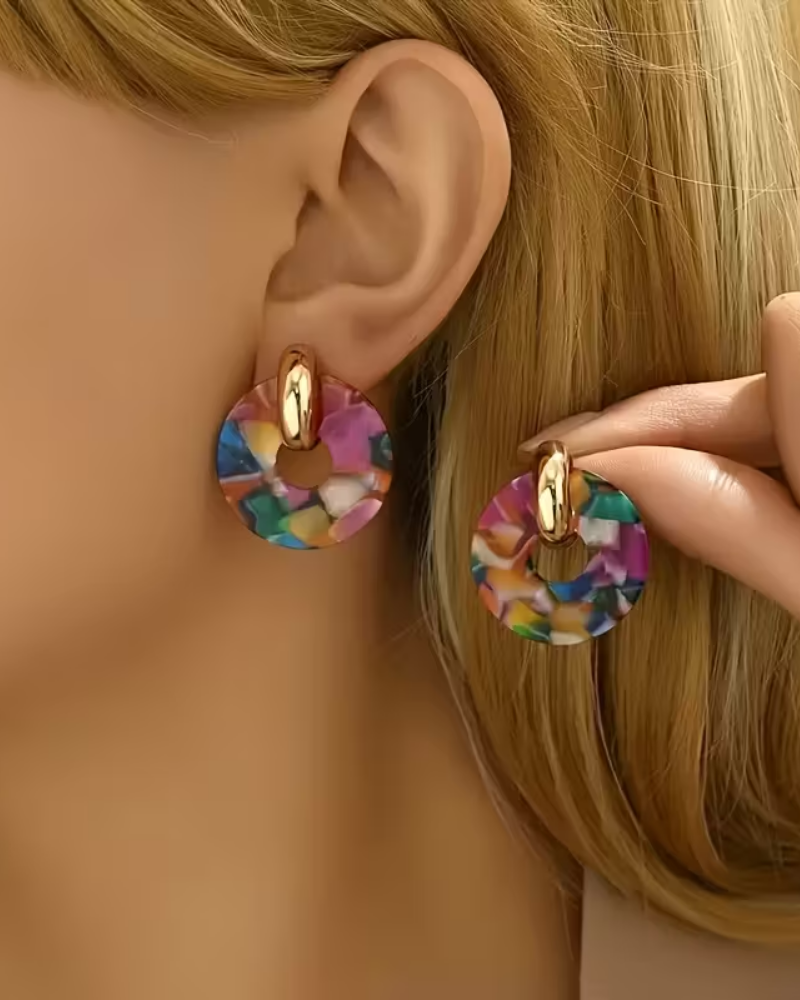 Abby Disc Resin Earrings