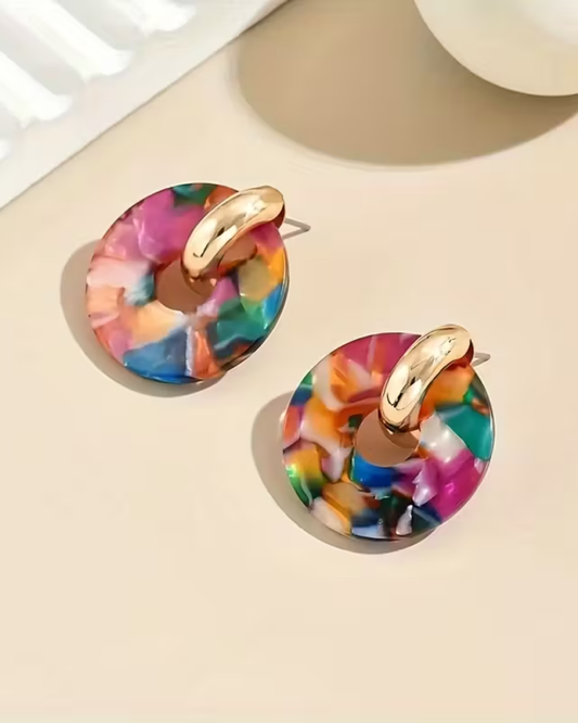 Abby Disc Resin Earrings