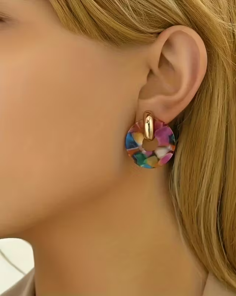 Abby Disc Resin Earrings