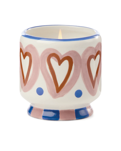 Hearts A Dopo Ceramic Candle Rosewood Vanilla By Paddywax