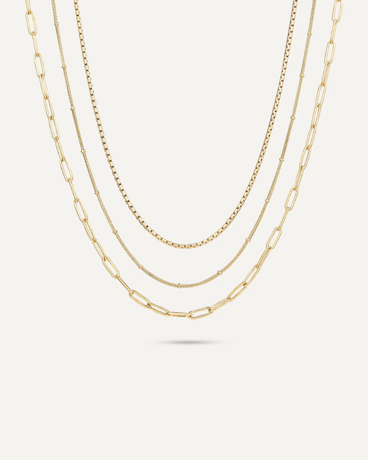 Ada Multi Chain Gold Necklace