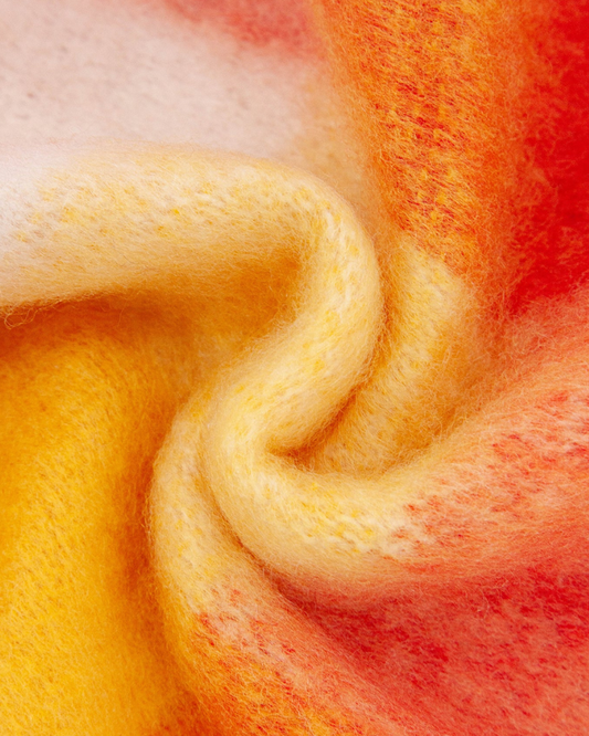 Allie Checked Blanket Scarf Orange