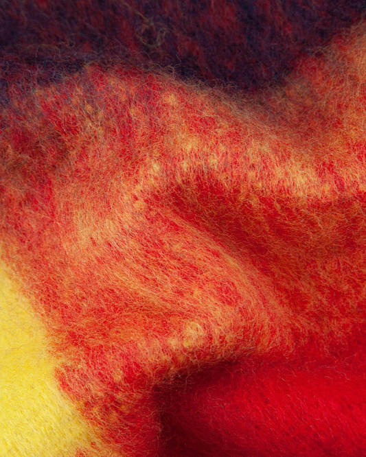 Allie Checked Blanket Scarf Red