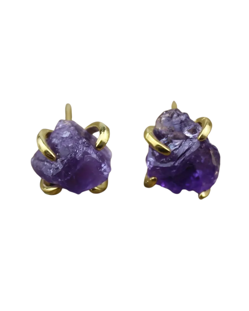 Natural Raw Gemstone Earrings Assorted