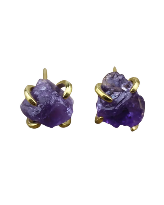 Natural Raw Gemstone Earrings Assorted