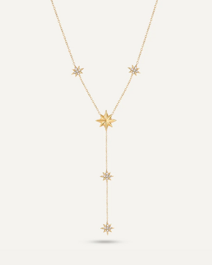 Astra Star Lariat Gold Necklace