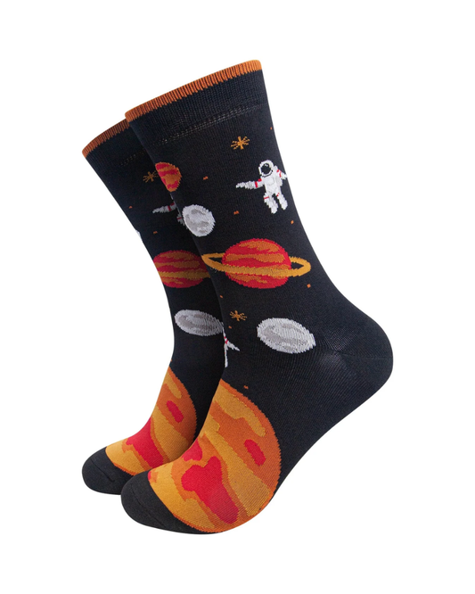 Astronaut in Space Unisex Bamboo Socks
