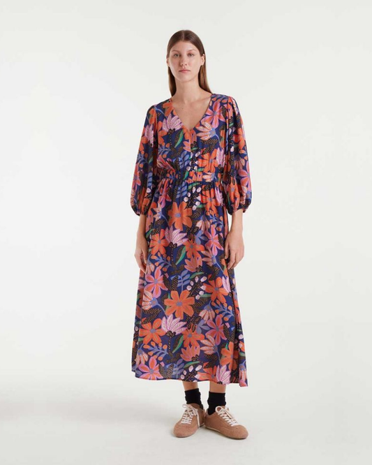 Tigerlily Floral Midi Dress Compania Fantastica